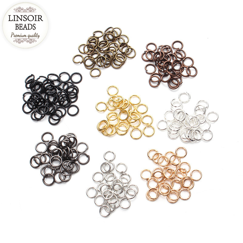 Jewelry Making Hoops - 50-200Pcs 3-20mm Open Jump Rings Rose
