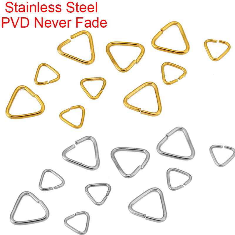 Jewelry Making Kit For Beginners - 50pcs 5mm 8mm Stainless Steel Triangle
