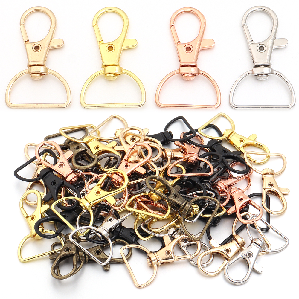 Jewelry Making Hoops - 10pcs/lot Metal Swivel Clasps With D