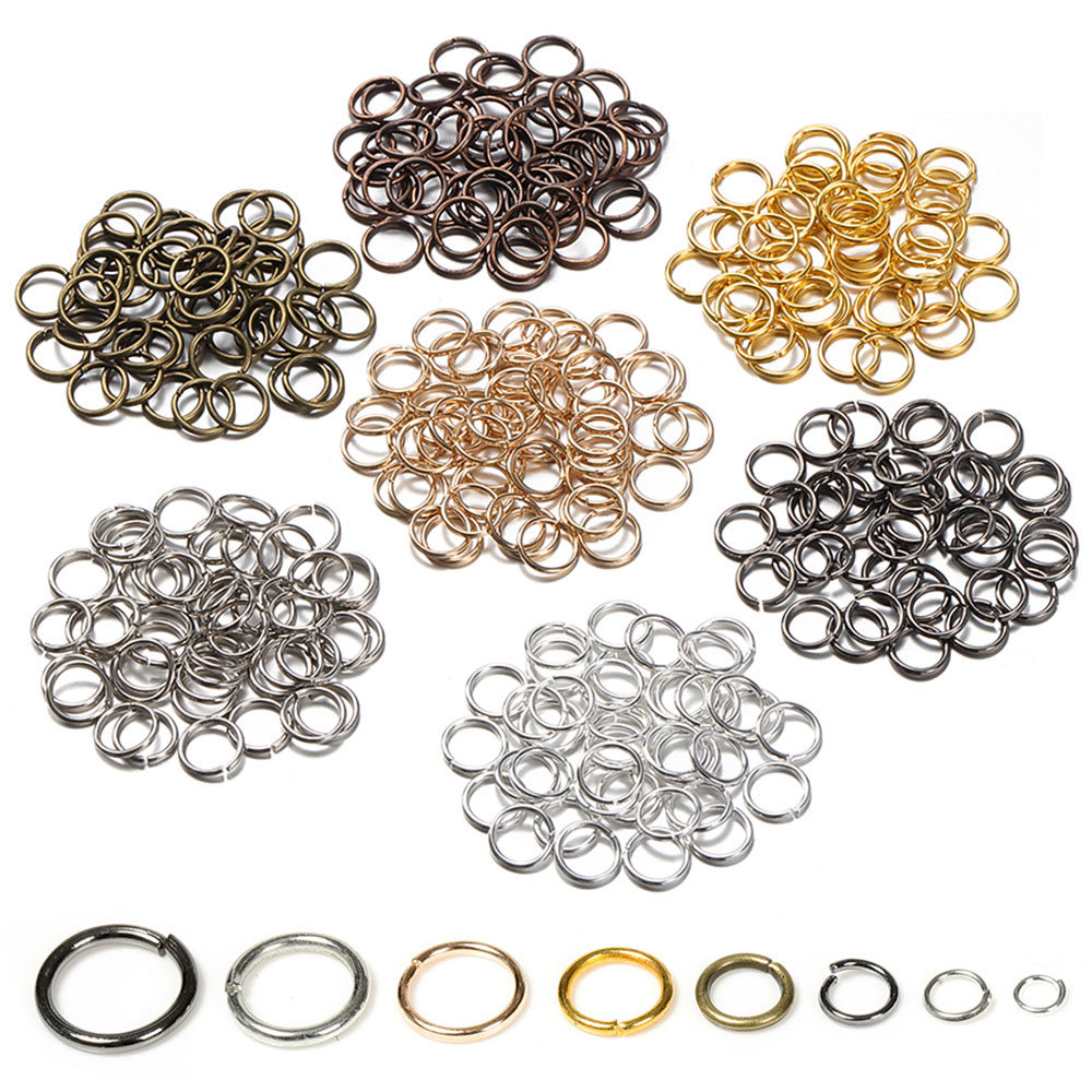 Jewelry Making Kit For Beginners - 200pcs 3/4/5/6/7/8/10/12mm Metal DIY Jewelry Findings