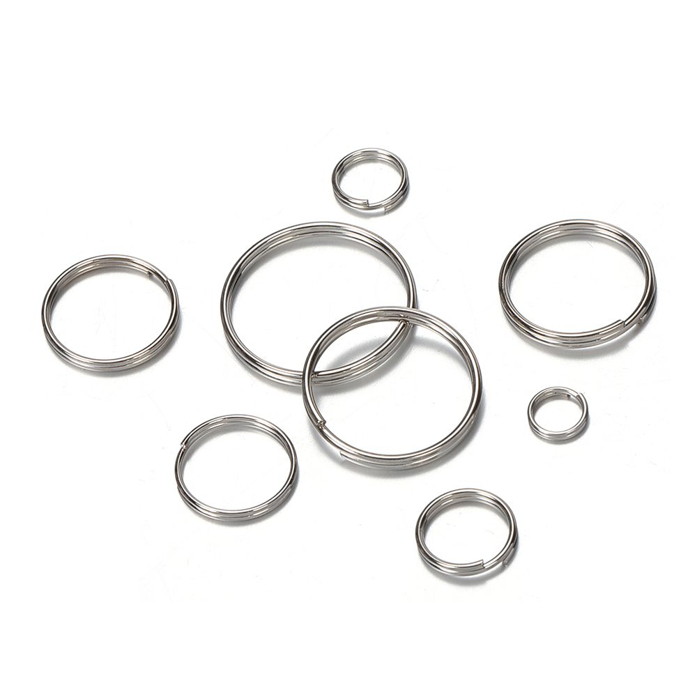 Jewelry Making Kit For Beginners - 50pcs 6/8/10/12/14/16/18/20mm Metal Double-Ring Keychain Connectors