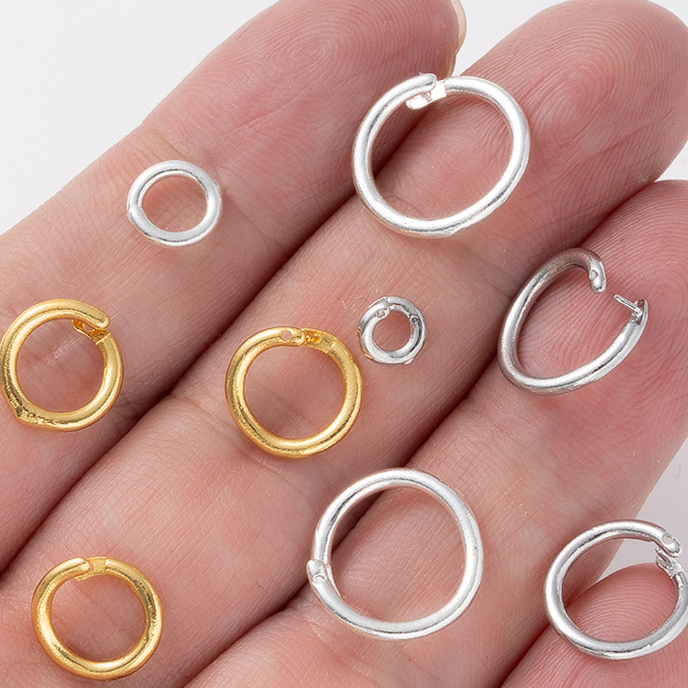 Jewelry Making Hoops - 10pcs 18K Gold Plated Brass Locking