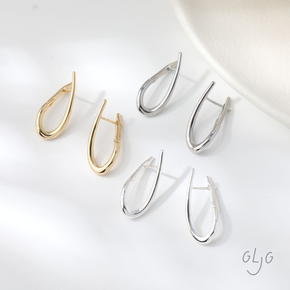 Jewelry Making Articles - 4PCS Twisted Shape Ear Studs Diy