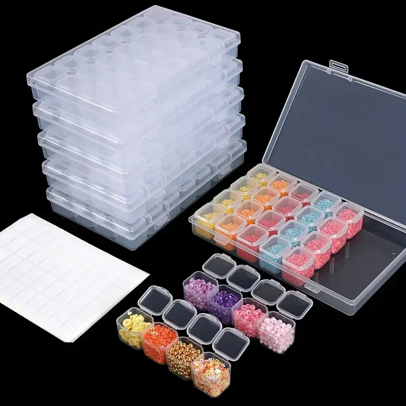 Jewelry Making Workshops - 28 grid diamond painting tool storage