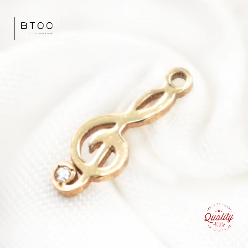 14K Gold Filled Musical Note C - Jewelry Making Notes reseña y precio