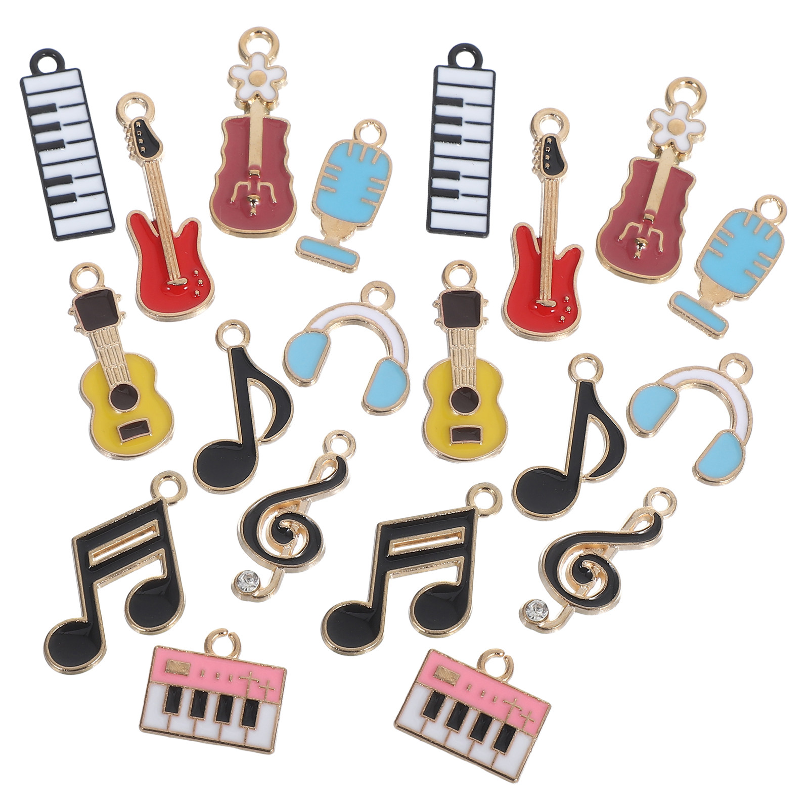 20Pcs Music Note Pendants Enam - Jewelry Making Notes reseña y precio