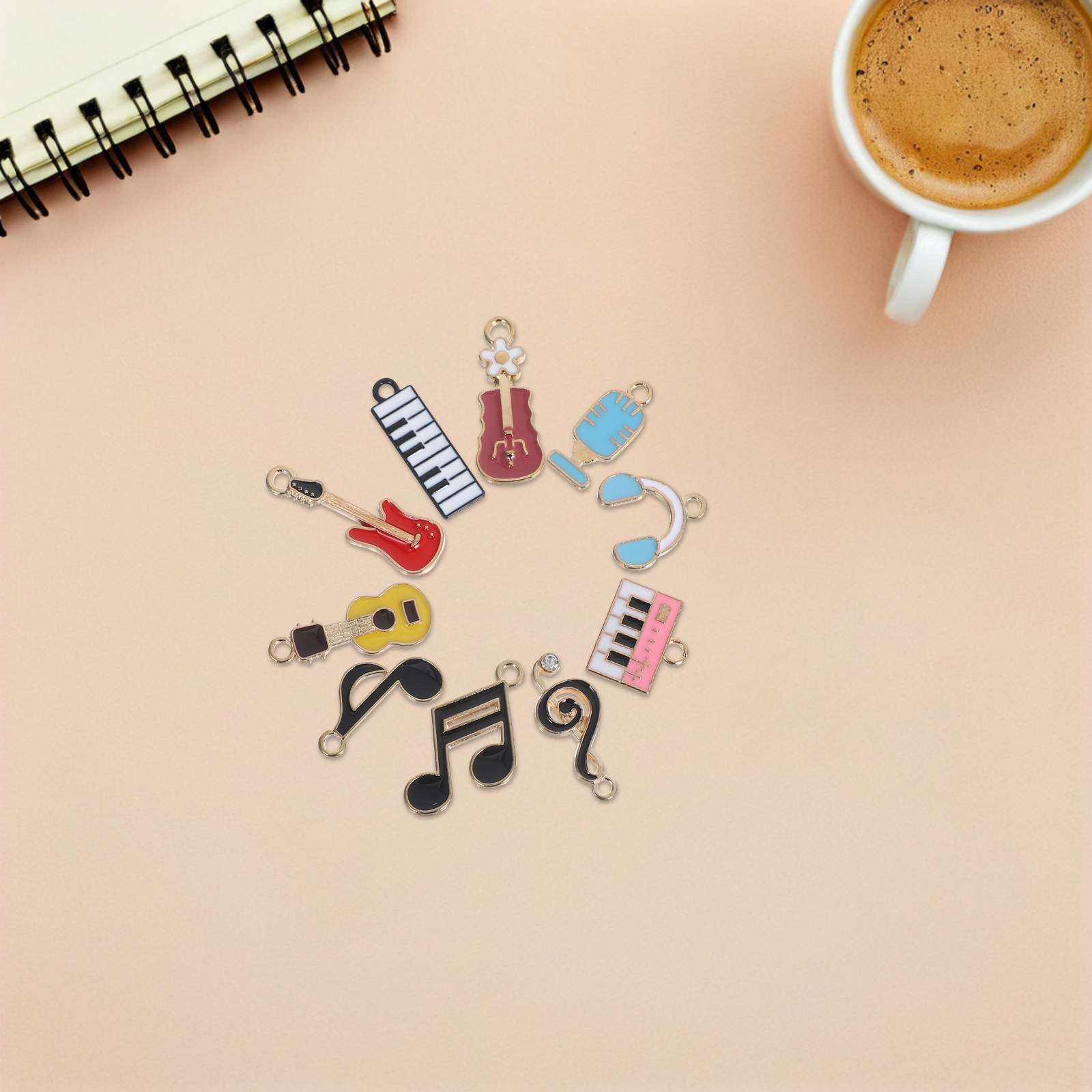 20Pcs Music Note Pendants Enam - Jewelry Making Notes reseña y precio