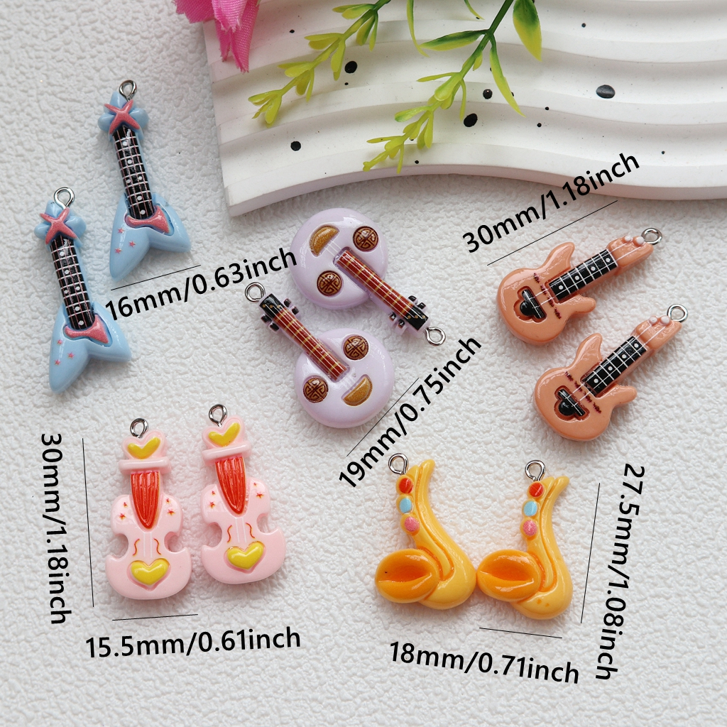 10pcs Resin Flat Back Pendants - Jewelry Making Notes reseña y precio