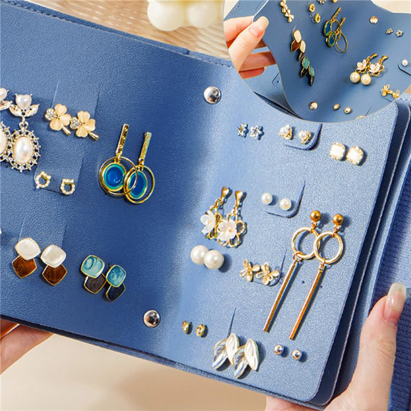 1PC PU Leather Ear Stud Storag - Jewelry Making Journal reseña y precio