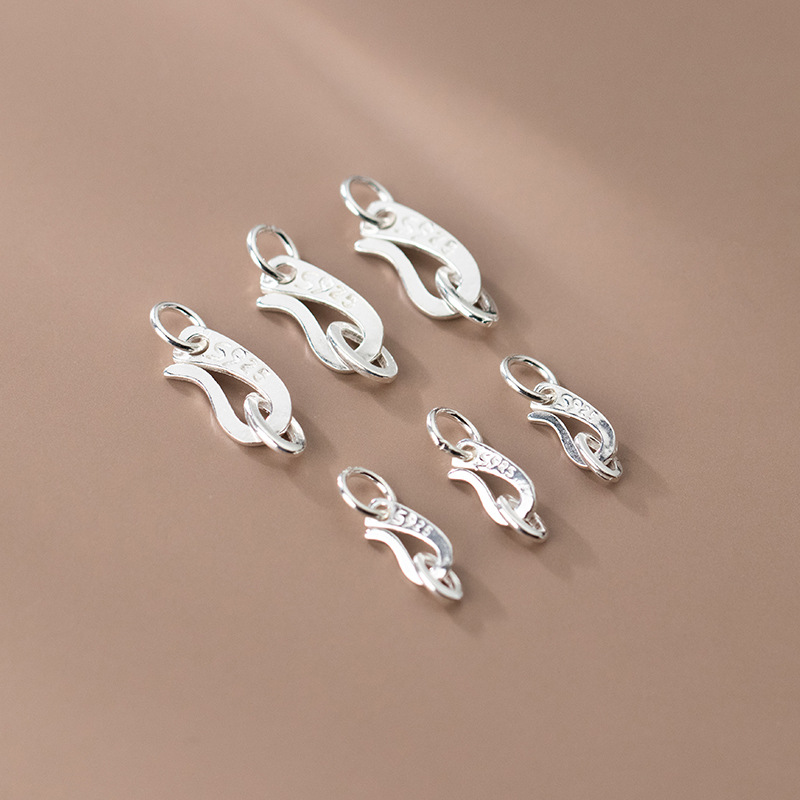 S925 Sterling Silver S Shape C - Jewelry Making In La reseña y precio