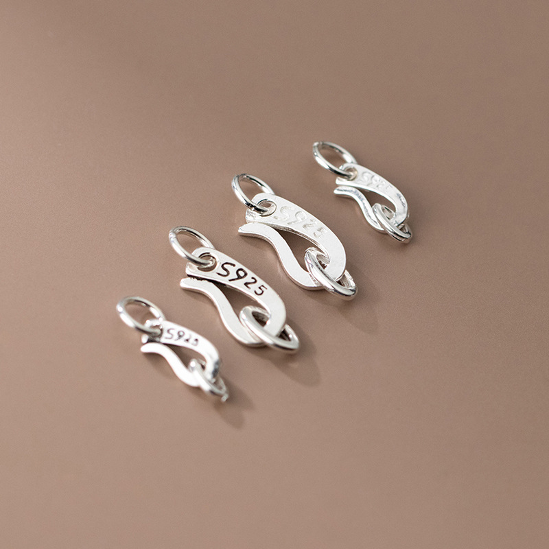 S925 Sterling Silver S Shape C - Jewelry Making In La reseña y precio