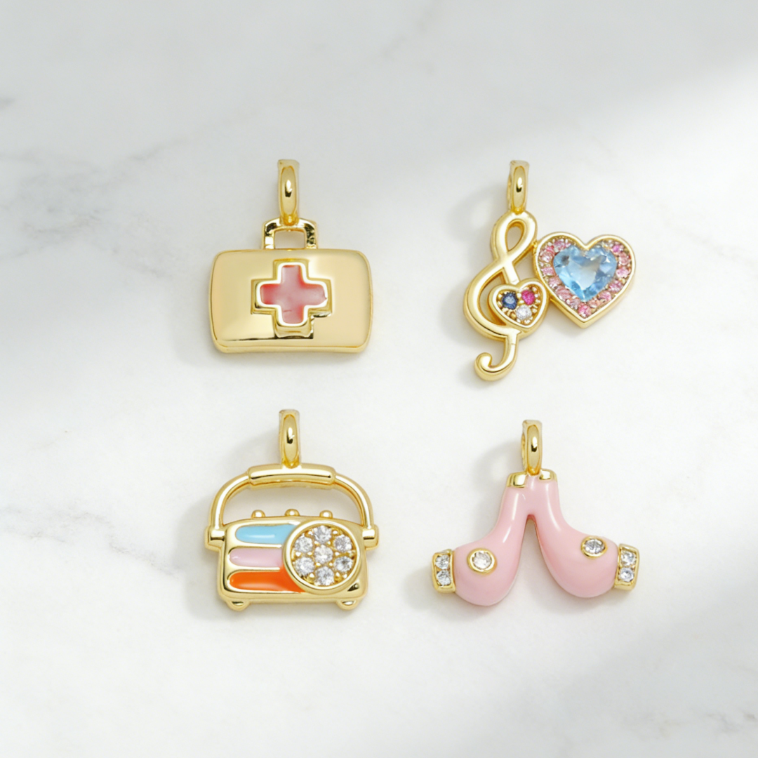 4Pcs Pendant Handmade Enamel B - Jewelry Making Notes reseña y precio
