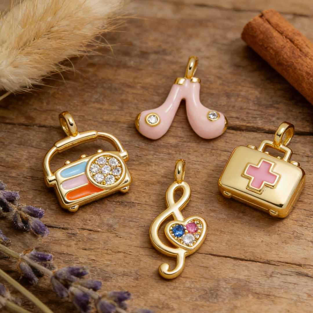 4Pcs Pendant Handmade Enamel B - Jewelry Making Notes reseña y precio