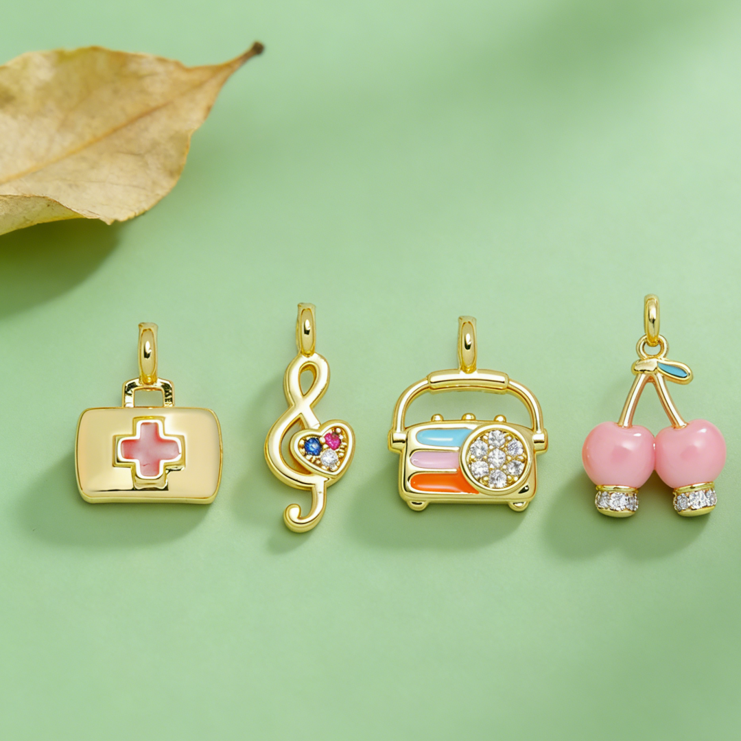 4Pcs Pendant Handmade Enamel B - Jewelry Making Notes reseña y precio