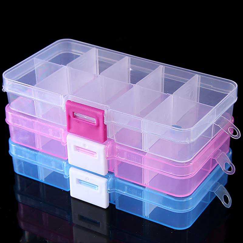 10 Grids Nails Art organizer b - Jewelry Making Workshops reseña y precio