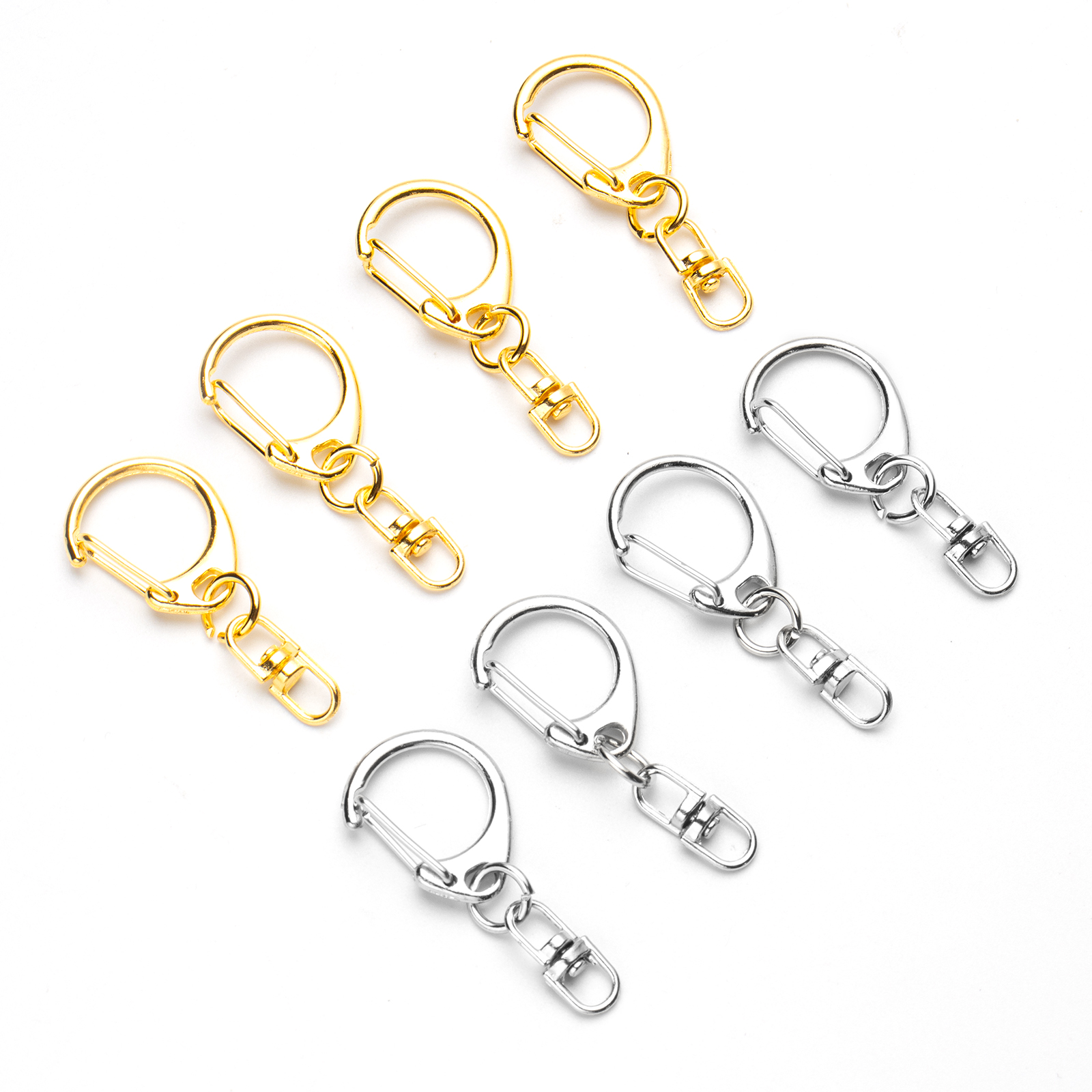 5pcs D Snap Hook Keychain Ring - Jewelry Making Hoops reseña y precio