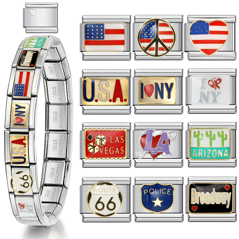 1pc Y2K Italian Charm Bracelet - Jewelry Making In La reseña y precio