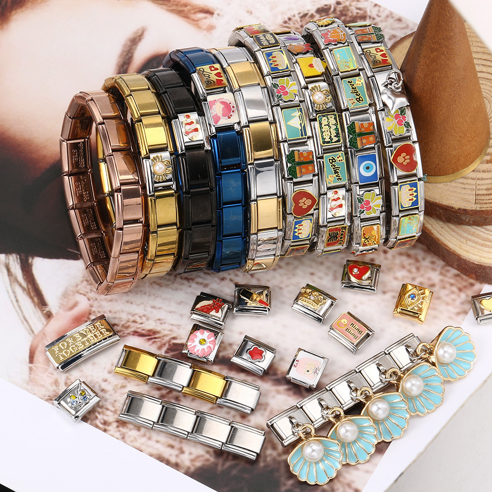 1pc Y2K Italian Charm Bracelet - Jewelry Making In La reseña y precio