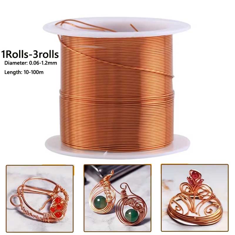 1-3Roll  Soft Copper Wire for  - Jewelry Making Thread reseña y precio