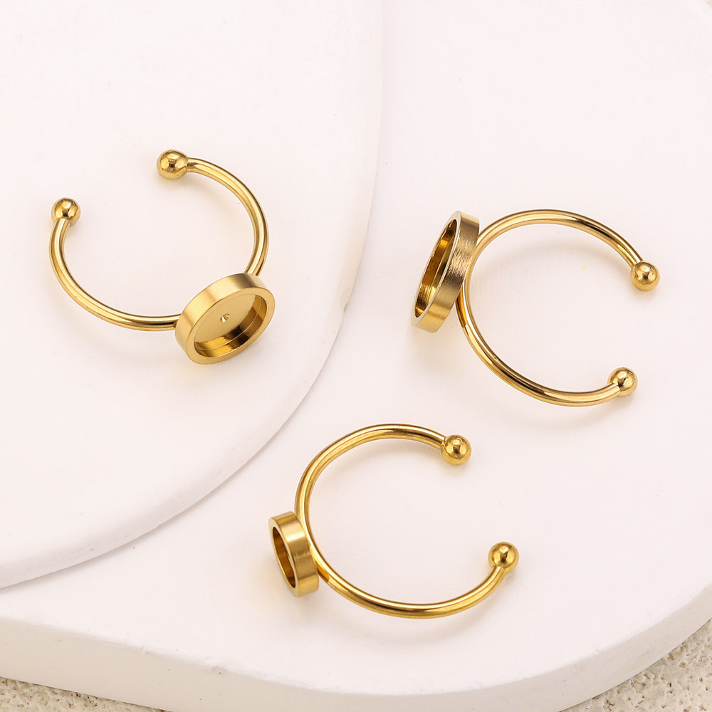 10pcs Stainless Steel Round Ad - Jewelry Making Stones reseña y precio