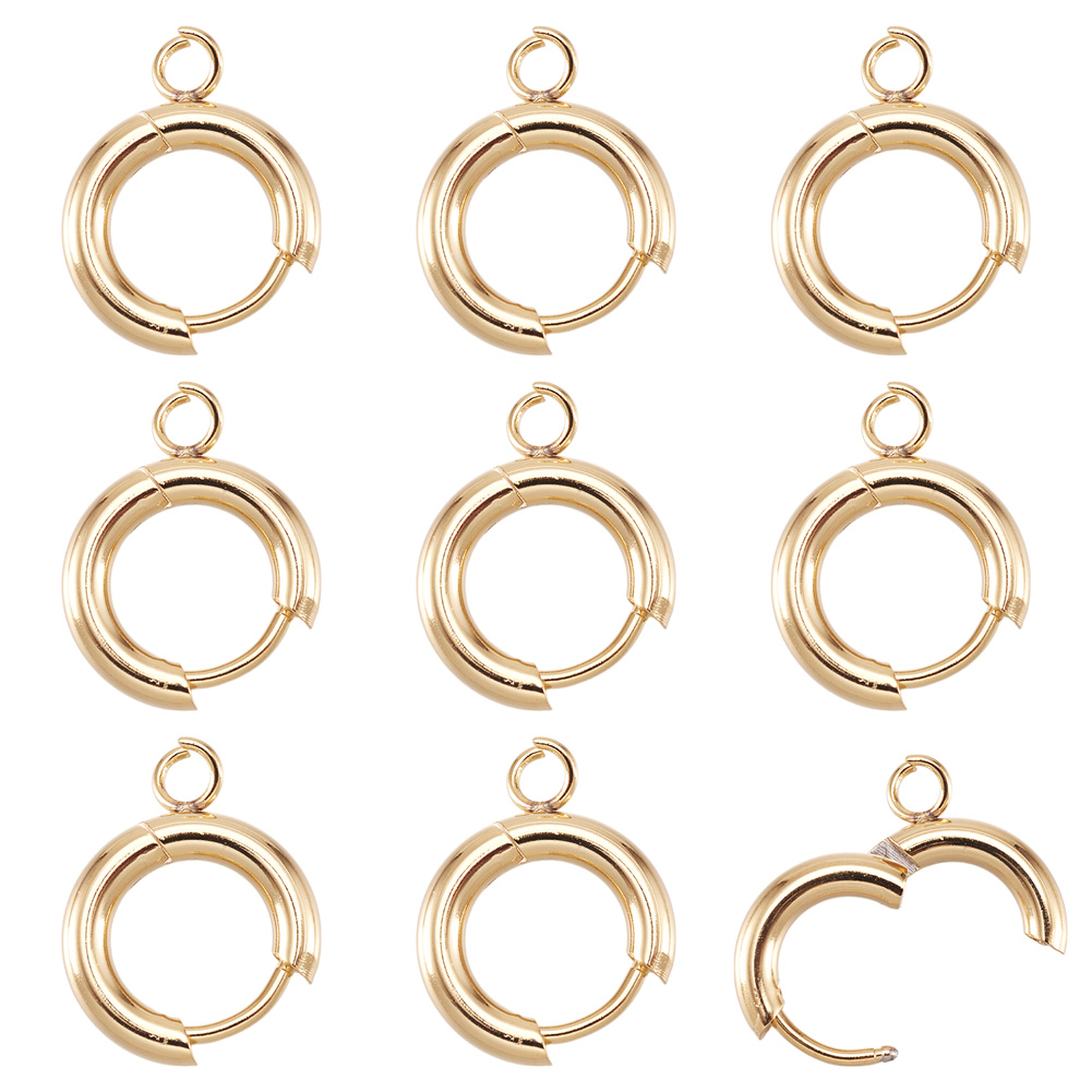 10pcs 201 Stainless Steel Hugg - Jewelry Making Hoops reseña y precio