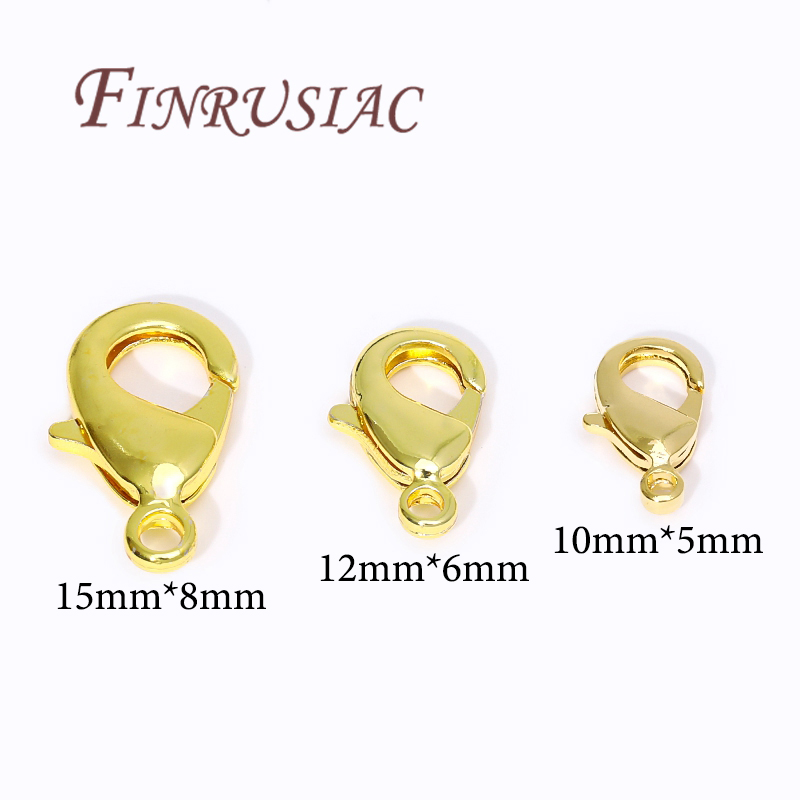 18K Gold Plated Lobster Clasps - Jewelry Making Articles reseña y precio