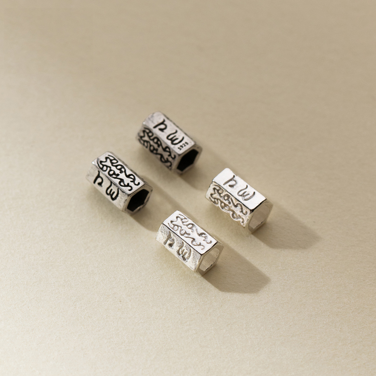 925 Silver Beads Retro Engrave - Jewelry Making In La reseña y precio