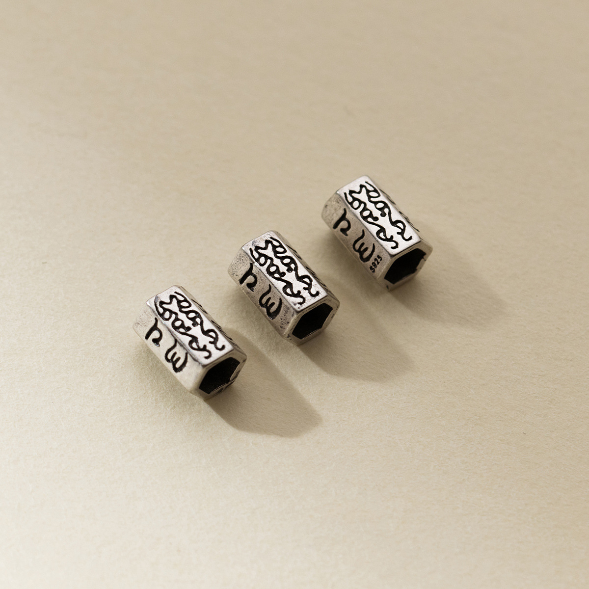 925 Silver Beads Retro Engrave - Jewelry Making In La reseña y precio