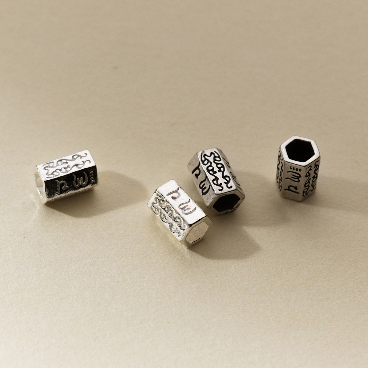 925 Silver Beads Retro Engrave - Jewelry Making In La reseña y precio