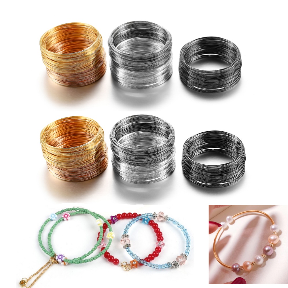 100 Loops/lot 0.6mm Silver Gol - Jewelry Making Thread reseña y precio