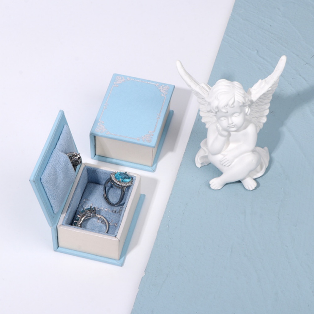 Mini Clamshell Book Ring Box f - Jewelry Making Journal reseña y precio