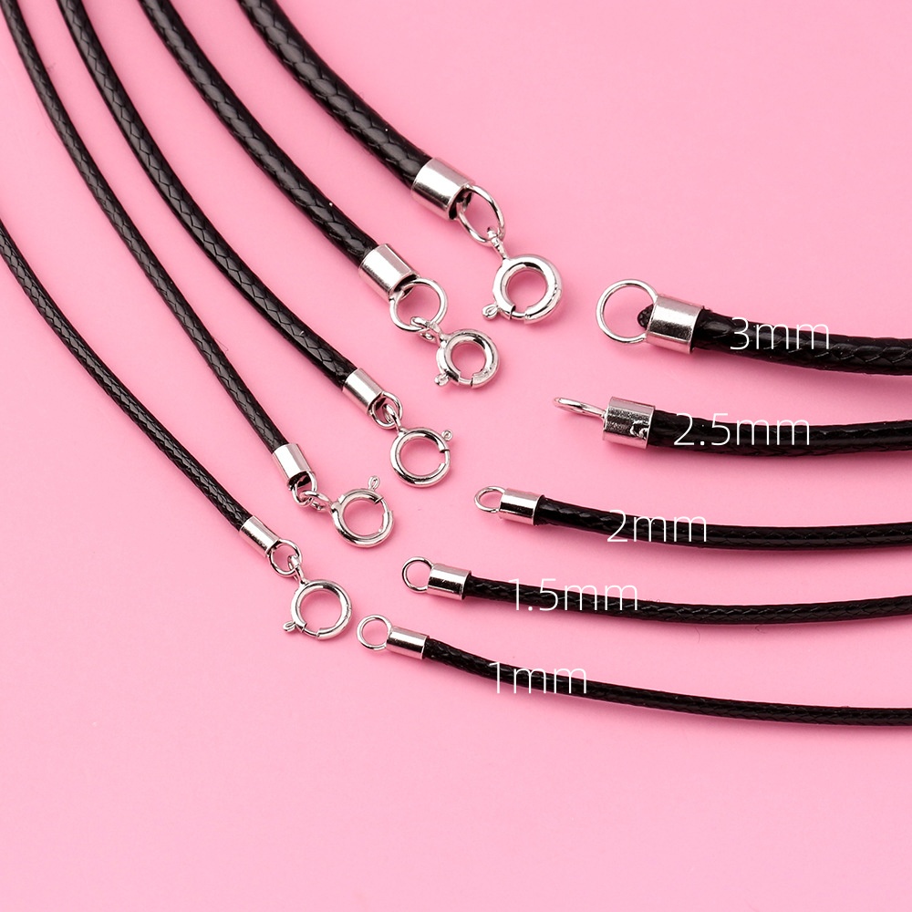 925 Silver Black Braided Leath - Jewelry Making In La reseña y precio