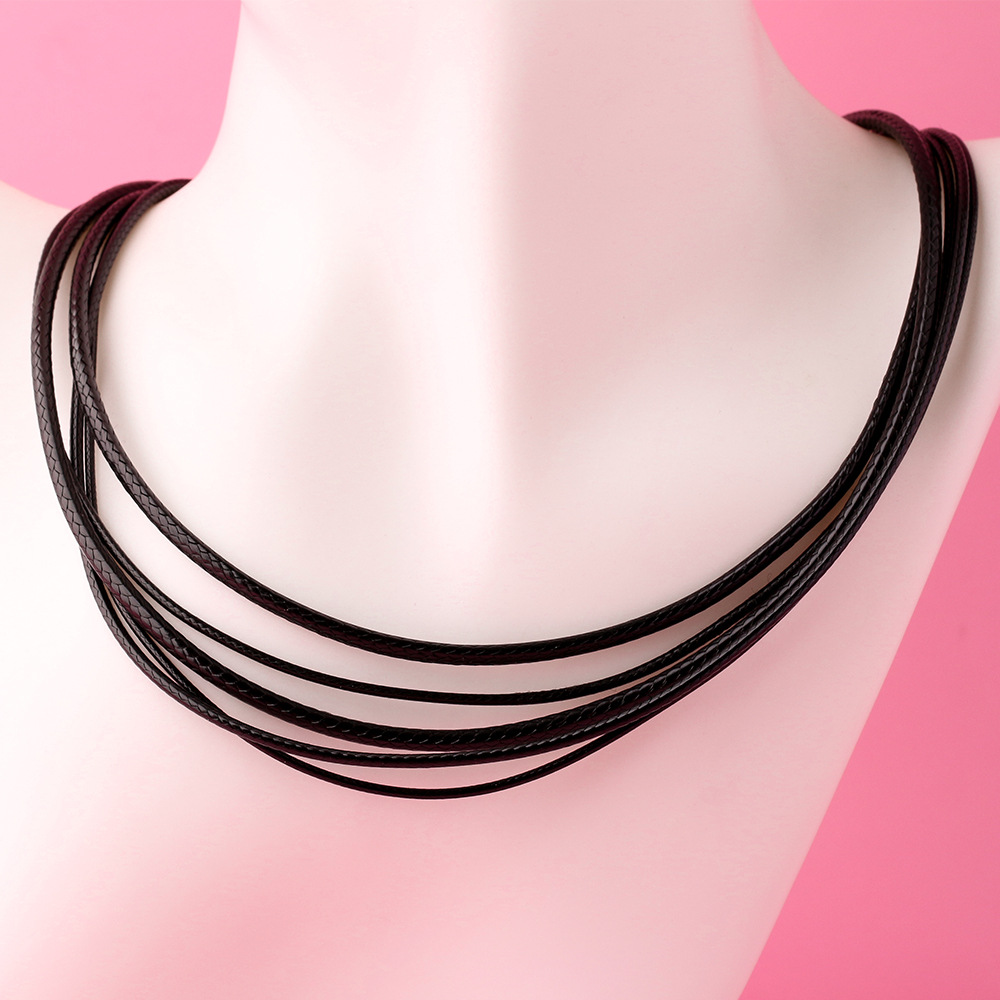 925 Silver Black Braided Leath - Jewelry Making In La reseña y precio