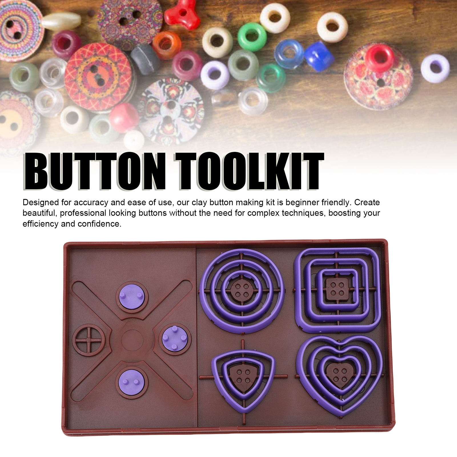 2Pcs Button Toolkit 4 Shapes 3 - Jewelry Making Machine reseña y precio