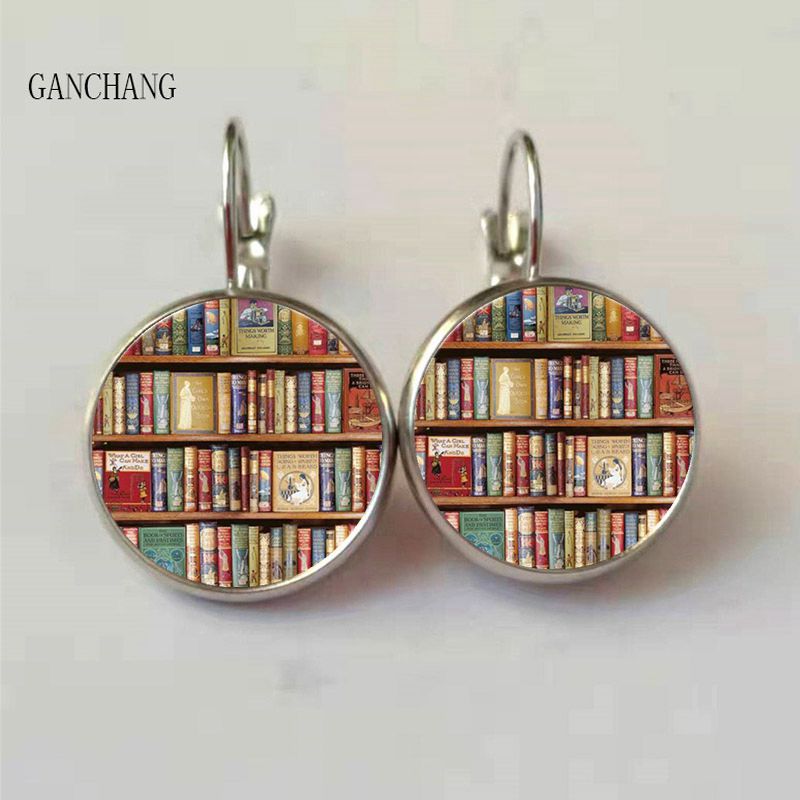 New retro books photo earrings - Jewelry Making Journal reseña y precio
