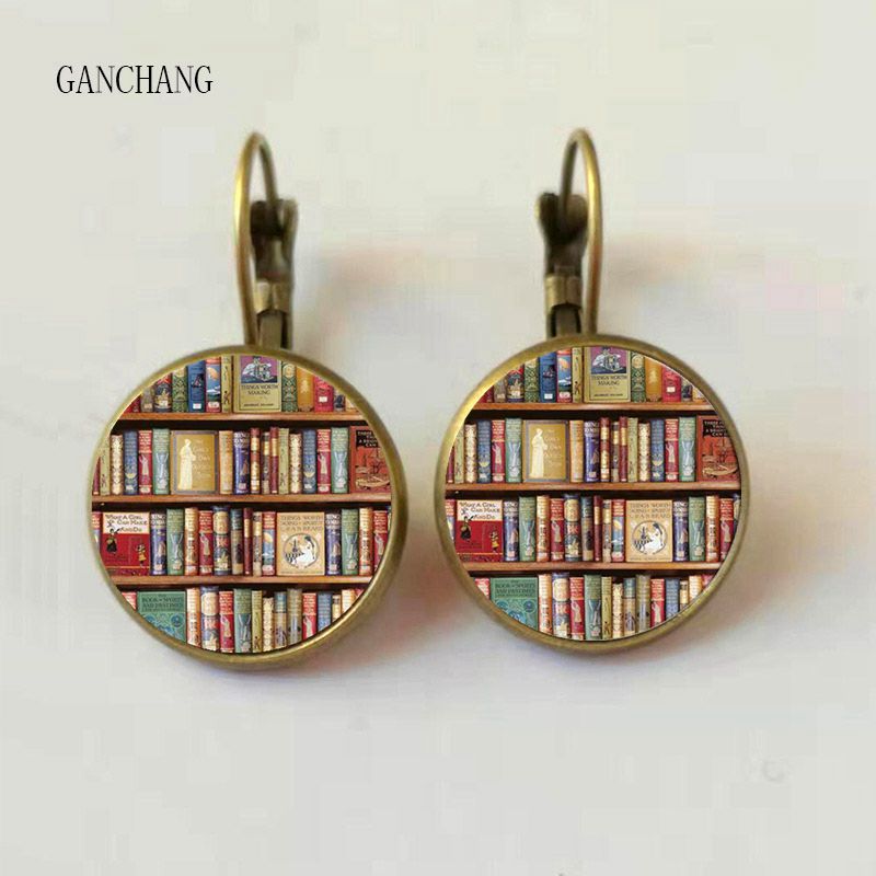 New retro books photo earrings - Jewelry Making Journal reseña y precio