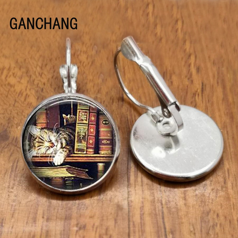 New retro books photo earrings - Jewelry Making Journal reseña y precio