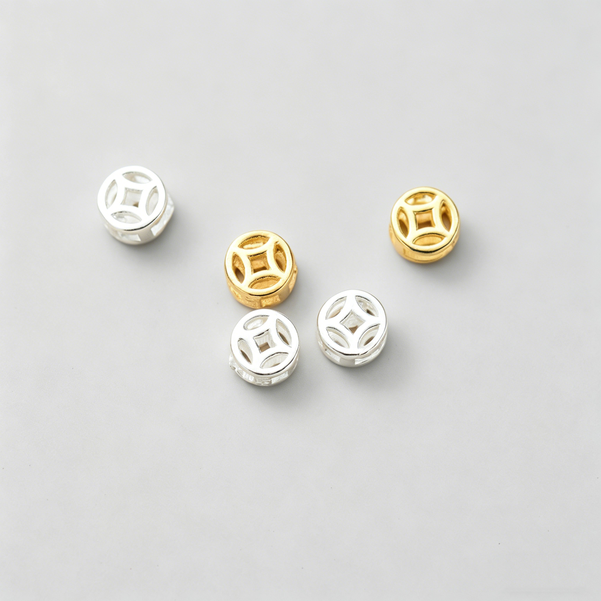 10pcs/pack 925 Silver Coin Spa - Jewelry Making In La reseña y precio