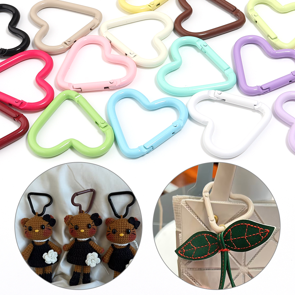 5pcs Colorful Heart-shaped Alu - Jewelry Making Hoops reseña y precio
