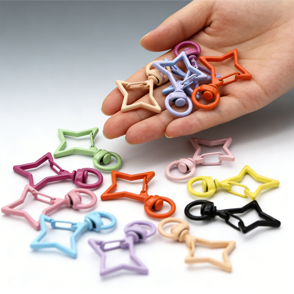 5pcs 38x26mm Colorful Star Rho - Jewelry Making Hoops reseña y precio