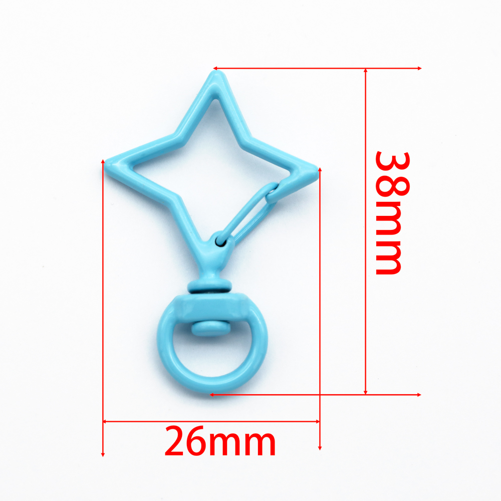 5pcs 38x26mm Colorful Star Rho - Jewelry Making Hoops reseña y precio