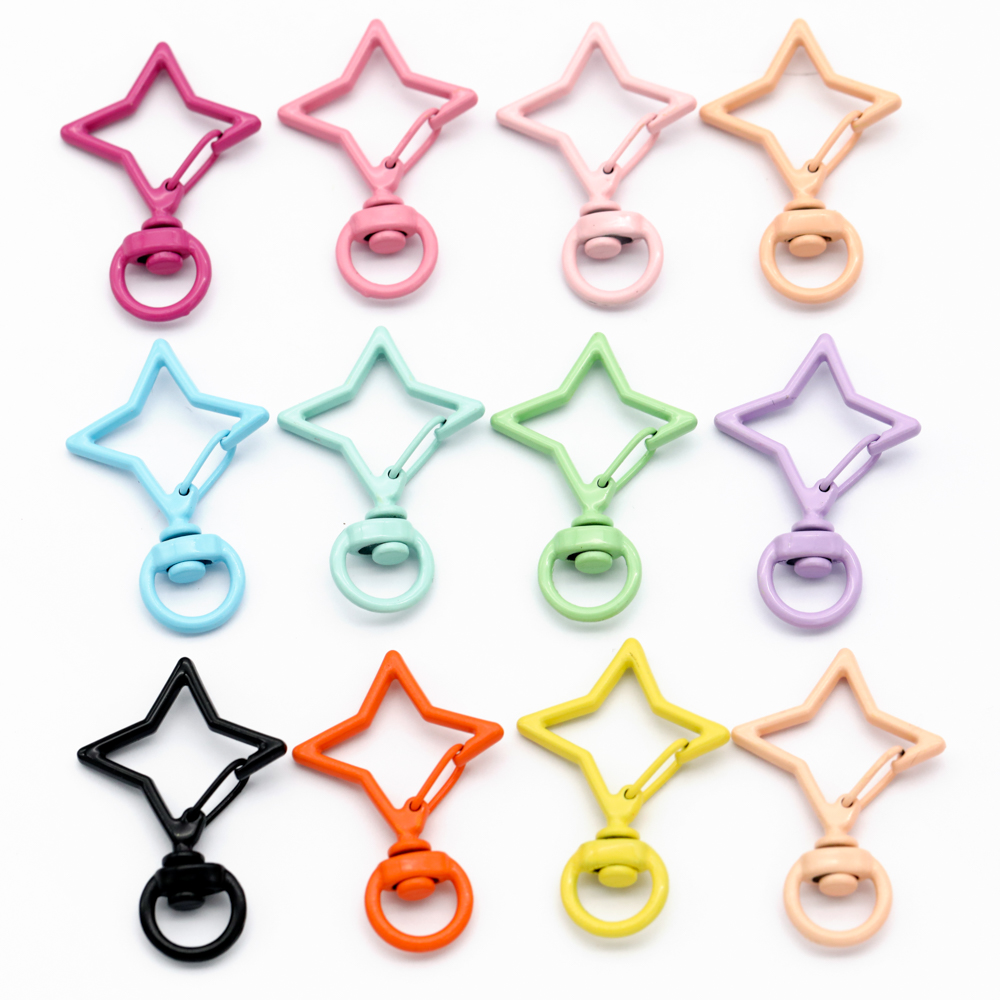 5pcs 38x26mm Colorful Star Rho - Jewelry Making Hoops reseña y precio