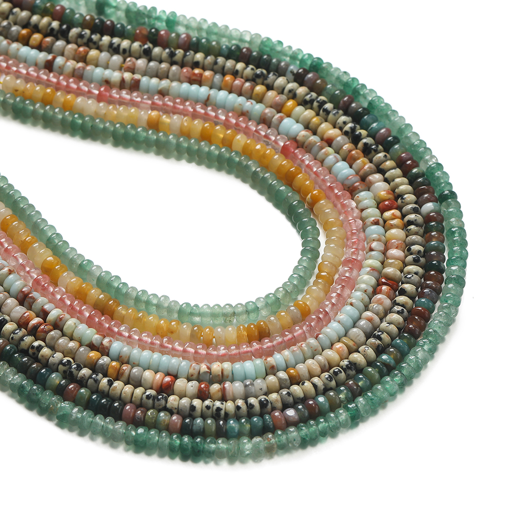 1 Strand Natural Stone Flat Ro - Jewelry Making Stones reseña y precio