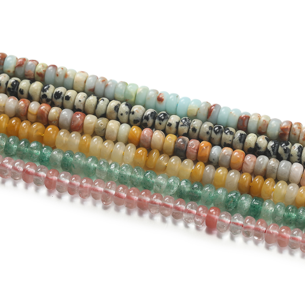 1 Strand Natural Stone Flat Ro - Jewelry Making Stones reseña y precio