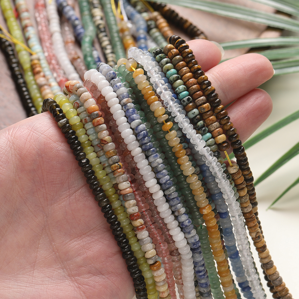 1 Strand Natural Stone Flat Ro - Jewelry Making Stones reseña y precio