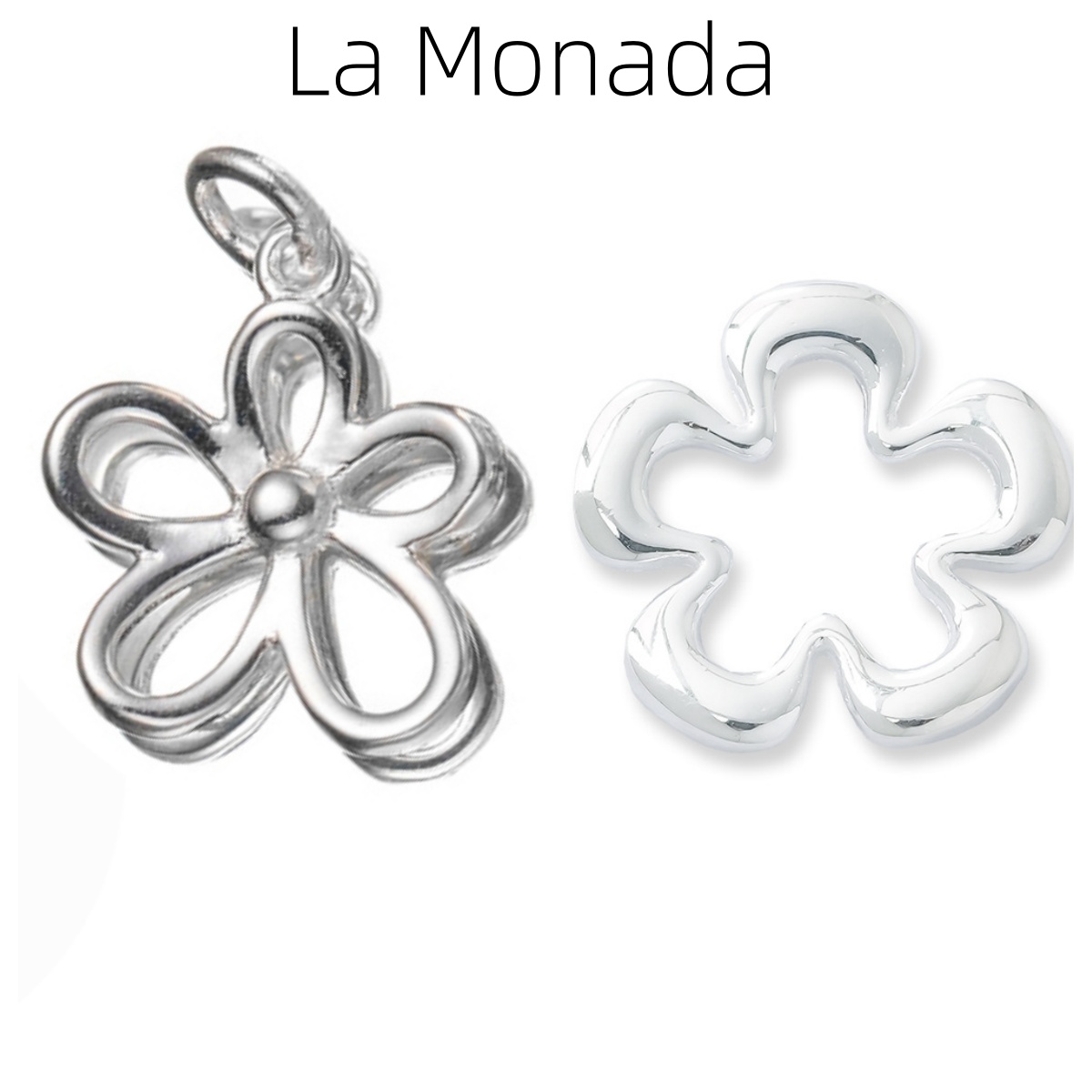 925 Sterling Silver Hollow Flo - Jewelry Making In La reseña y precio