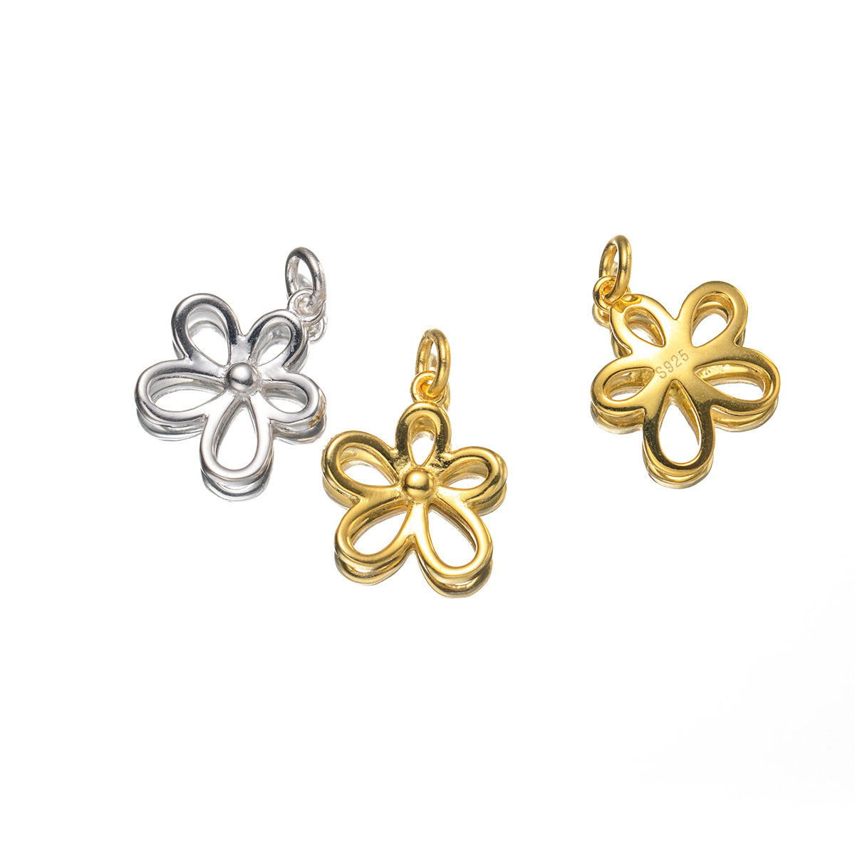 925 Sterling Silver Hollow Flo - Jewelry Making In La reseña y precio
