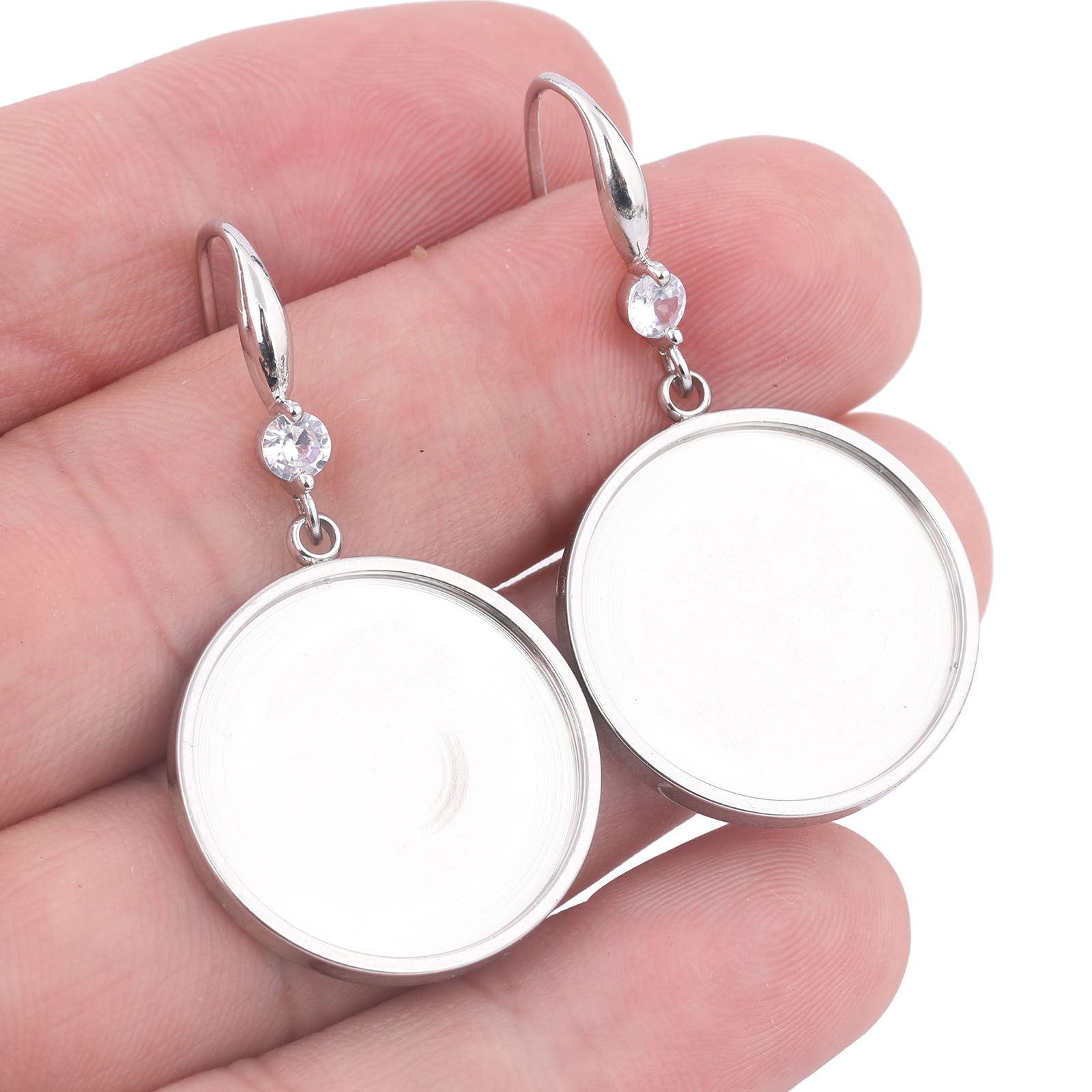 6pcs Stainless Steel Fit 20mm  - Jewelry Making Stones reseña y precio