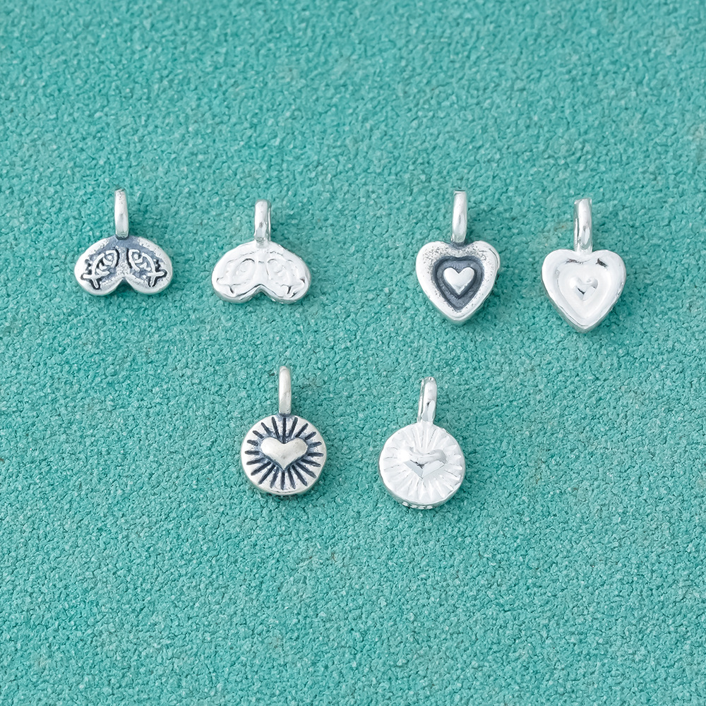 925 Sterling Silver Heart & Fi - Jewelry Making In La reseña y precio