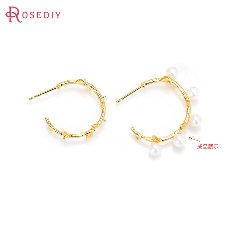 6PCS 18K Gold Color Brass with - Jewelry Making Articles reseña y precio